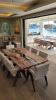 Live Edge Dining Table, Maple Burl Glass River Table 44x94 | Tables by Lumberlust Designs. Item made of maple wood & steel compatible with eclectic & maximalism and coastal style