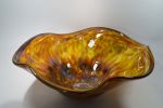 "Golden Moments" ~ Custom Blown Glass Sink | Water Fixtures by White Elk's Visions in Glass - Glass Artisan, Marty White Elk Holmes & COO, Jo Pierce