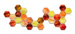 "Dawn" Hex Glass Wall Sculpture Set | Wall Hangings by Karo Studios. Item made of glass