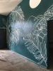 Tropical Outline Mural | Murals by maed studio. | The Krazy Kinkajou in Savegre. Item made of synthetic