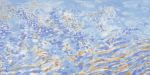 SOLD PRIVATE COLLECTION: Bastendorff SHIMMER 2 | Oil And Acrylic Painting in Paintings by Betty Jo Costanzo. Item made of wood