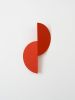 Two Fold Wall Hanging in Red | Wall Sculpture in Wall Hangings by Circle & Line. Item composed of metal