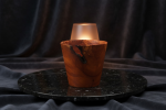 Spalted Applewood Cup – Hand‑Turned | Cups by Holzkunst Samuel Meisinger. Item composed of wood in art deco or modern style