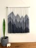 SIERRA Hand Dyed Custom Textile Mountain Wall Art | Macrame Wall Hanging in Wall Hangings by Wallflowers Hanging Art. Item made of oak wood with wool works with boho & contemporary style
