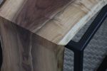 Live-Edge Walnut Waterfall Bench Coffee Table (in stock) | Tables by Hazel Oak Farms. Item composed of walnut and steel