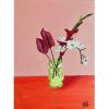 Gladiolus & Friends | Oil And Acrylic Painting in Paintings by Nicole Simms. Item made of canvas compatible with contemporary and eclectic & maximalism style
