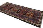 Vintage Zanjan Persian Kilim Runner Rug, Gray with Tribal | Area Rug in Rugs by Rug and Kilim