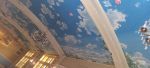 Ceiling Sky Murals | Murals by Michael J Mayosky | Black Hawk Senior Residence in Fort Atkinson. Item composed of canvas and steel in eclectic & maximalism or art deco style