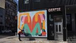 Gertie restaurant exterior mural | Street Murals by Jurèma | Gertie in Brooklyn. Item composed of synthetic