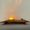 Harbor of Light - Meditative Sculpture Lamp from Reclaimed W | Sculptures by Loom&Drift. Item made of wood & ceramic compatible with minimalism and mid century modern style