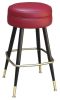 Round Backless Bar Stools - Model 2525 | Chairs by Richardson Seating Corporation | The GMan Tavern in Chicago. Item composed of brass