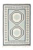 Vintage Dhurrie Rug in Blue, Beige and Cream Medallions | Area Rug in Rugs by Rug and Kilim