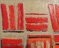 Les reliures rouges | Oil And Acrylic Painting in Paintings by Sophie DUMONT.. Item composed of canvas in minimalism or contemporary style