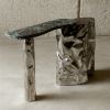 Suspended Marble Steel Console — Colgado, Nitush Aroosh | Console Table in Tables by Nitush Aroosh. Item composed of steel and marble in contemporary or eclectic & maximalism style