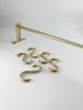 Bathroom & Kitchen Hanging Rail With 5 Hooks N01 - 18 Inches | Hardware by Poignees D'Amour French Bronze Hardware.. Item made of brass