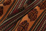 Vintage Afghan Kilim with Polychromatic Geometric Pattern | Area Rug in Rugs by Rug and Kilim. Item made of wool