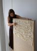 Aura - Handwoven Framed Wool Textile Sculpture | Wall Sculpture in Wall Hangings by Lale Studio & Shop. Item composed of wool