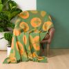 Persimmon Throw Blanket | Linens & Bedding by Superstitchous. Item made of cotton with fiber works with contemporary & eclectic & maximalism style