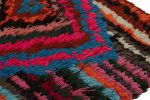Vintage Moroccan Runner Rug with Stripes & Diamond Medallion | Area Rug in Rugs by Rug and Kilim