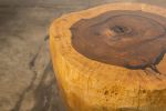 Hand Carved Live Edge Solid Wood Trunk Table ƒ37 | Side Table in Tables by Costantini Design. Item made of wood compatible with contemporary and country & farmhouse style