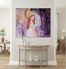 Eternal love | Oil And Acrylic Painting in Paintings by Elena Parau. Item composed of canvas in contemporary or country & farmhouse style