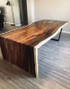 Live Edge Waterfall Edge Dining Table | Tables by Live Edge Lust. Item composed of wood