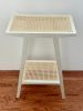 Caned Side Table: Bleached Maple | Tables by CraftsmansLife: Donald DiMauro Woodwork & Design. Item made of maple wood