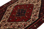 Mid Century Persian Kilim Rug Wool Red Cream Floral Senneh | Area Rug in Rugs by Rug and Kilim