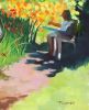 Daylilies With Rooster | Oil And Acrylic Painting in Paintings by Catherine Twomey