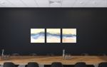 Beckoning Basin (triptych) | Oil And Acrylic Painting in Paintings by Jan Sullivan Fowler | B. David Levine in Los Angeles. Item made of paper with synthetic
