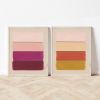 Pair of Color Block Striped Fine Art Prints | Prints by Emily Keating Snyder. Item compatible with boho and mid century modern style