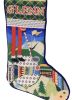 bespoke hand-embroidered needlepoint HOLIDAY STOCKING | Embroidery in Wall Hangings by Mommani Threads. Item composed of wool in contemporary or eclectic & maximalism style