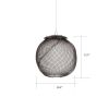Steel Wire Mesh Hanging Sculpture #61 | Sculptures by Anne Lindsay Studio. Item made of steel with ceramic works with contemporary & industrial style