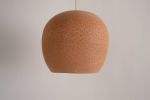 Claylight Terracotta Pendant 10": Earthy Ceramic Hanging Lam | Pendants by lightexture. Item composed of ceramic compatible with mid century modern and contemporary style