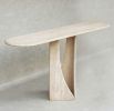 Natural Travertine Console Table. Narrow Console Table. | Tables by HamamDecor LLC. Item composed of marble in minimalism or contemporary style