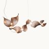 Dune 6 Curve in Metallic Tones Pendant Light | Chandeliers by MOSS Objects. Item made of metal works with contemporary & japandi style