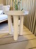Organic hand sculpted table white ceramic | Side Table in Tables by Ingrid Vermulst by Studio Wild Orange. Item made of ceramic compatible with contemporary and japandi style