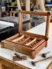 Artisan Cigar Humidor: Handcrafted Elegance for 50 Cigars | Decorative Box in Decorative Objects by Wolfkill Woodwork. Item composed of wood