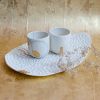 Blanche Carved Serving Porcelain Platter | Serveware by Boya Porcelain | Boya Porcelain in Beograd. Item made of ceramic