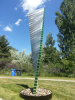 "Tortionality" | Sculptures by Brian Schader | Renee Taylor Gallery in Sedona. Item composed of steel and stone