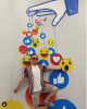 Facebook Manipulation Mural | Murals by Lindsey Millikan | Museum of Illusions in Los Angeles. Item made of synthetic