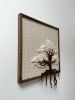 Woven wall art frame (Blossom Tree 004) | Tapestry in Wall Hangings by Elle Collins. Item made of oak wood with cotton works with minimalism & mid century modern style