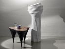 PEONY Floor Lamp — Sculptural Concrete Floor Light | Lamps by Donatas Žukauskas. Item made of cement with paper works with minimalism & contemporary style