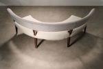 Bruno Modern Custom COL Booth Seating in Argentine Rosewood | Couch in Couches & Sofas by Costantini Design. Item composed of wood and leather