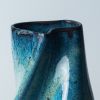 Abstract vase - Glossy gradient blue-black / T-15 | Vases & Vessels by BinaryCeramics. Item made of ceramic works with art deco style