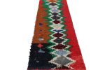 Vintage Moroccan Runner Rug with Polychromatic Diamond | Area Rug in Rugs by Rug and Kilim