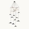 Emily V10 Pendant Light – White Semi-Matte | Chandeliers by MOSS Objects. Item composed of oak wood and steel in contemporary or modern style