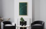 Gold Framed Green Chalk Board Wall Art | Oil And Acrylic Painting in Paintings by NAMYOONSOOART. Item composed of synthetic