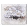 Paloma Skies - Mixed Media Elemental Cloud Painting | Mixed Media by Jennifer Lorton Art. Item composed of canvas compatible with coastal style