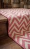 Handwoven Woolen Pink Runner Rug | Rugs by Evergreen Carpets. Item made of wool compatible with boho and minimalism style